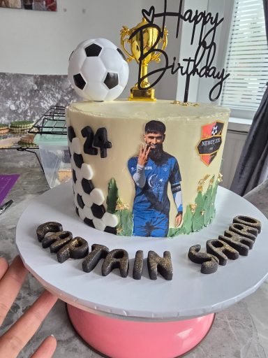 Football birthday cake