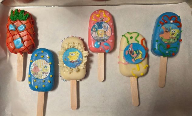 Sponge Bob themed Cake pops