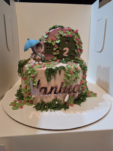 Whimsical fairy themed cake